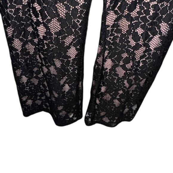 Alexis Janus Black Lace Jumpsuit Open Back Evening Party Outfit Size Small - Picture 13 of 16